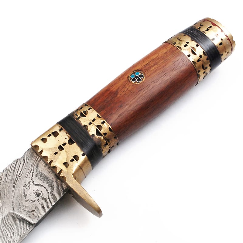 CUSTOM MADE FORGED DAMASCUS STEEL KUKRI HUNTING KNIFE - Image 3