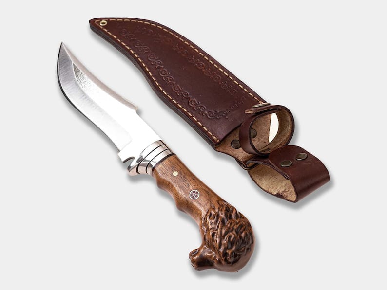 Handmade Hunting Knife, Lion Head Hunting Knive, Bushcraft Knife, Messer, Camping Knife, Bowie Knife, Survival Gear, Camping Gear - Image 4