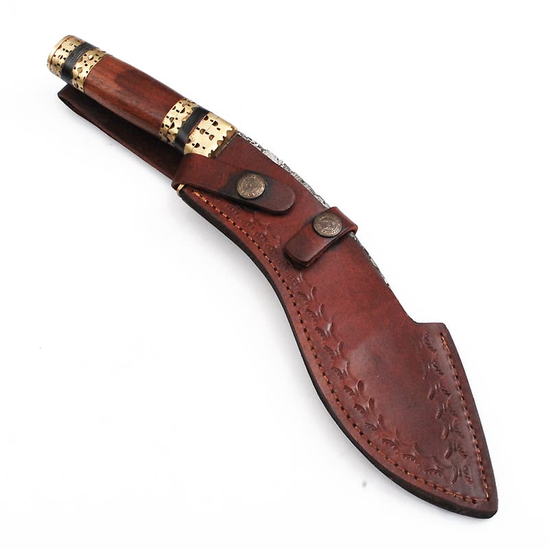 CUSTOM MADE FORGED DAMASCUS STEEL KUKRI HUNTING KNIFE - Image 2
