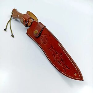 Handmade Kukri Knife: Full Tang Hunting Gift with Leather Case
