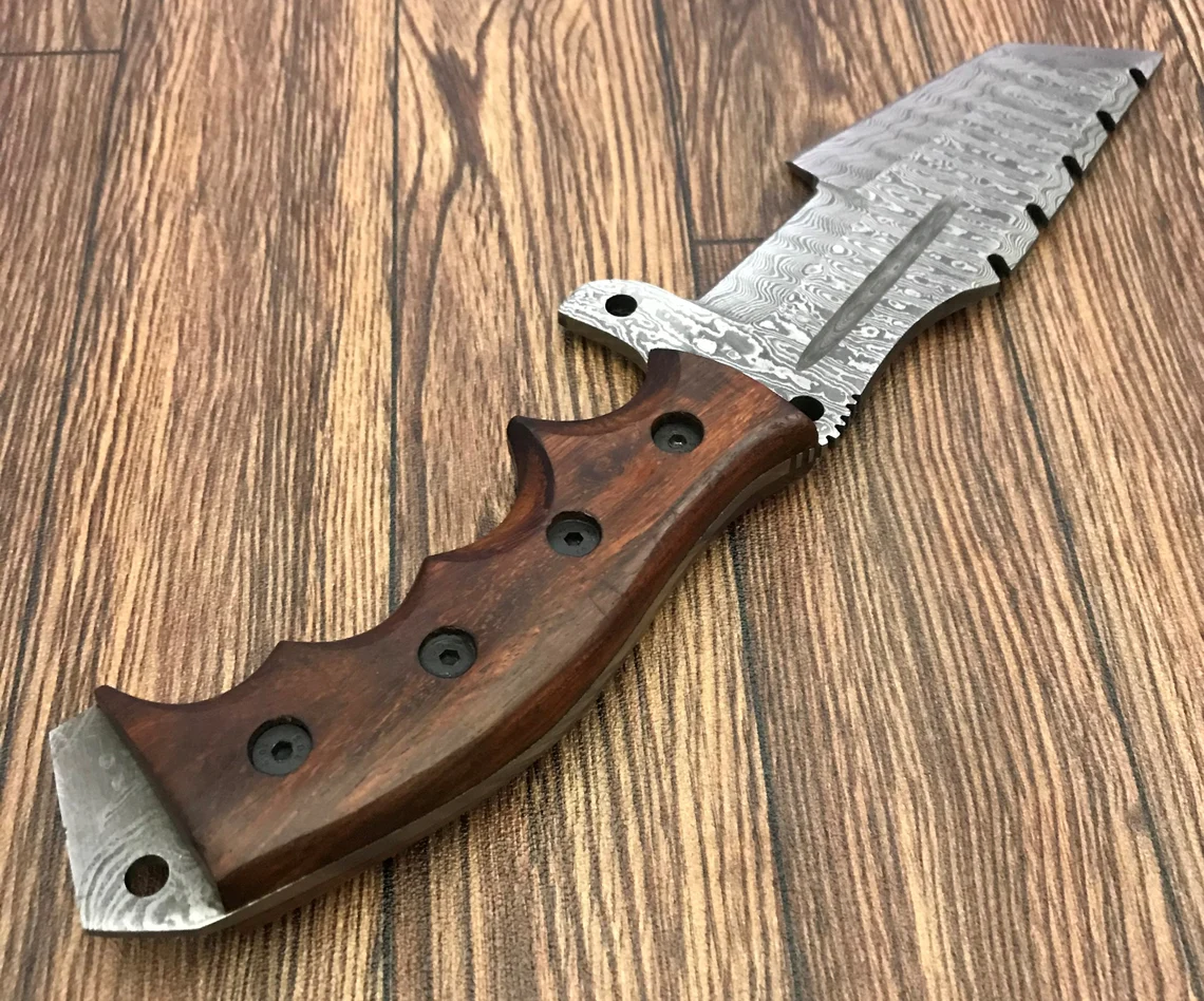 Custom Handmade Damascus Steel Tracker Knife - Stunning Handle - Image 6
