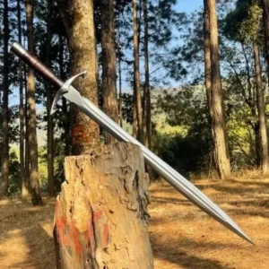 Hand-Forged Carbon Steel Sword | 36″ Full Tang Rosewood Handle Blade