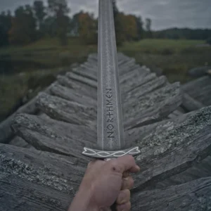 Hand Forged Northmen Damascus Steel Viking Sword:| Custom Engraved Gift for Him, Dad, or Groomsmen | Collectible Props Decors Sword for Men