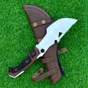 Handmade 14″ Full Tang Tracker Knife – Hunting / Survival Blade – Custom Steel / Camping Knife