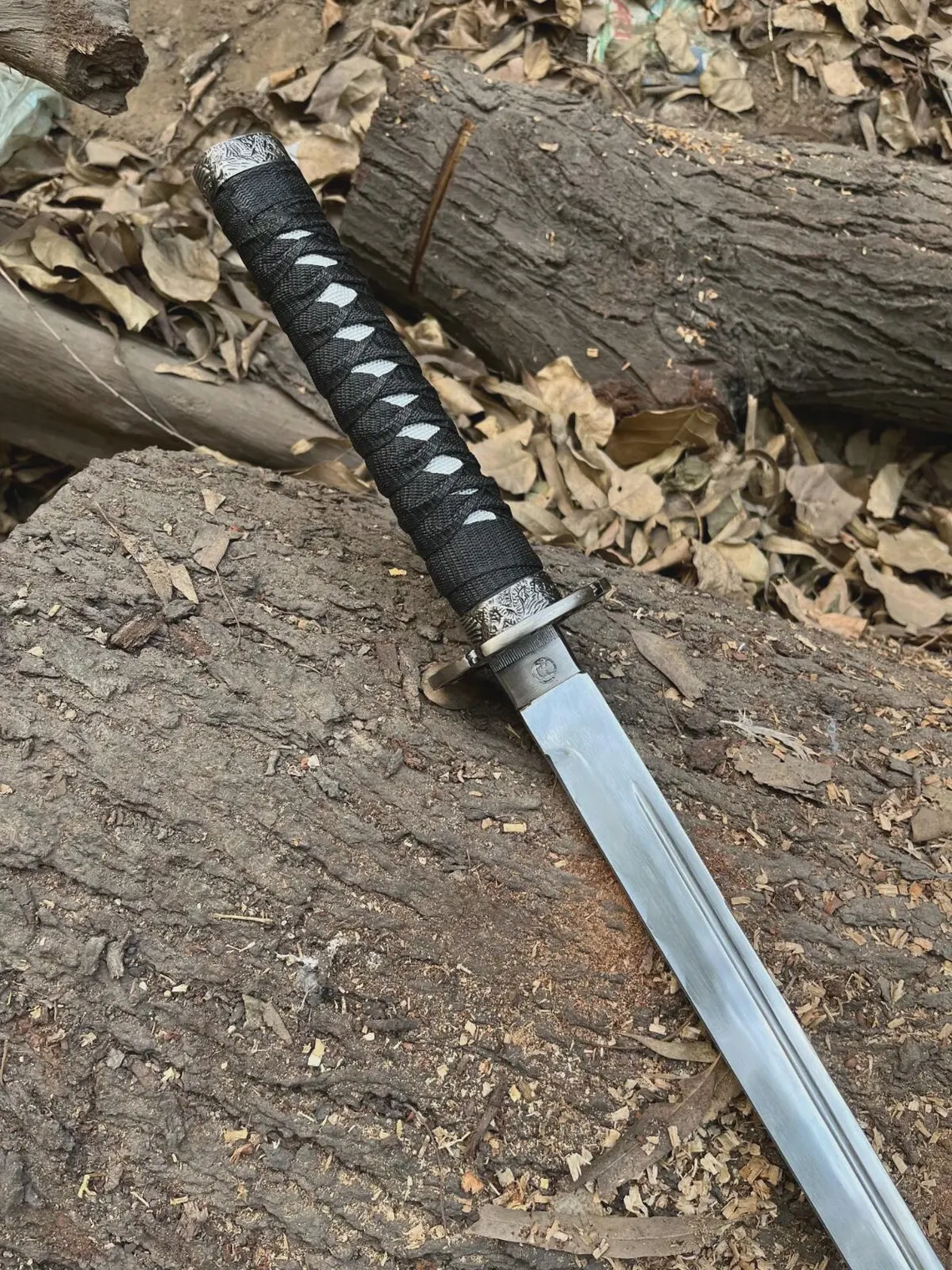 Handmade 40" Japanese Samurai Katana Stainless Steel Collectible Sword with Scabbard - Image 5