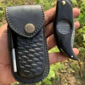 handmade Damascus Steel folding knives