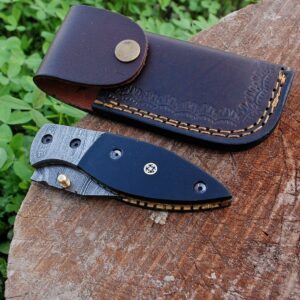 CUSTOM DAMASCUS STEEL  FOLDING POCKET knife